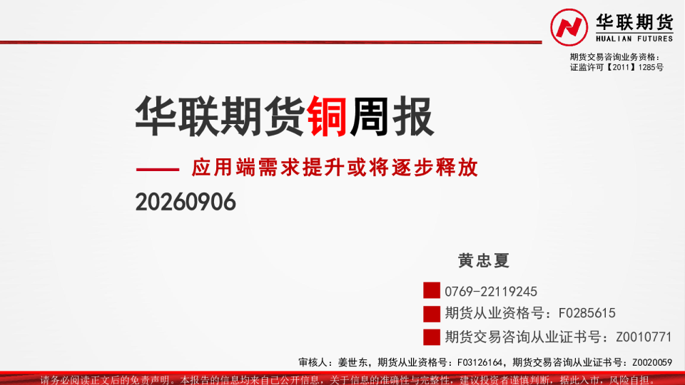 华联期货应用端需求提升或将逐步释放