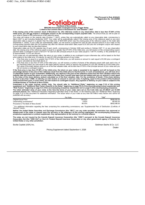 丰业银行美股招股说明书(2026-09-09版)