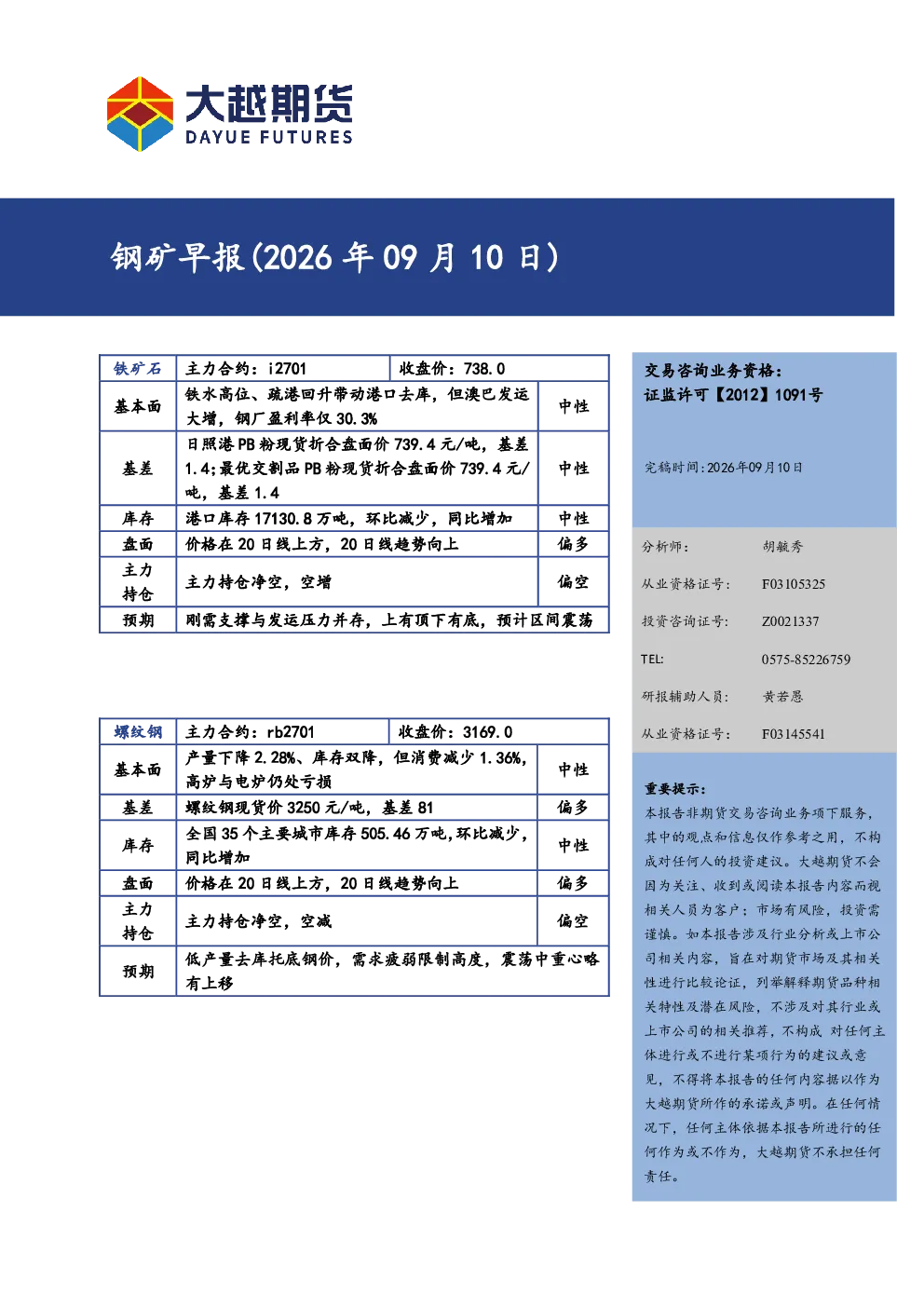 钢矿早报