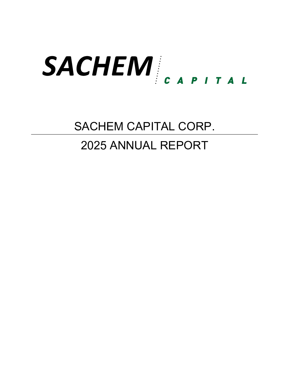 Sachem Capital Corp. 2025年度报告