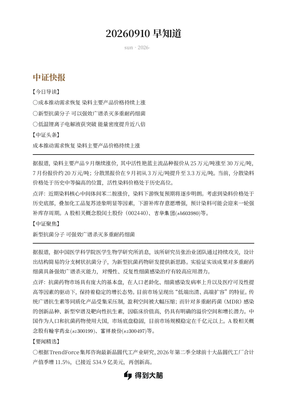 早知道