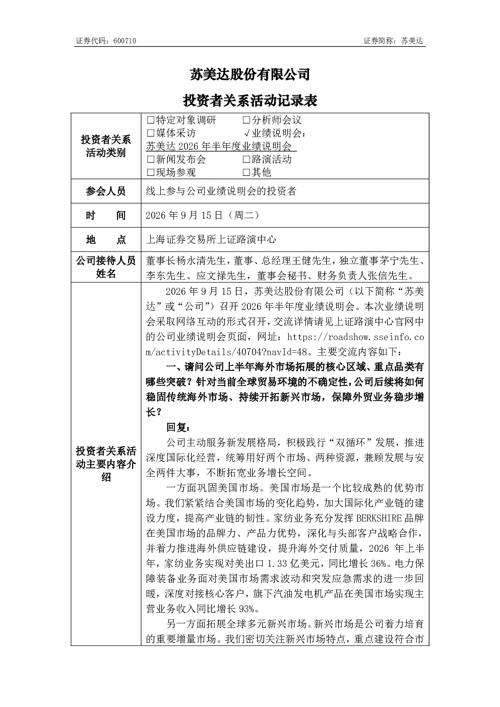 600710 苏美达