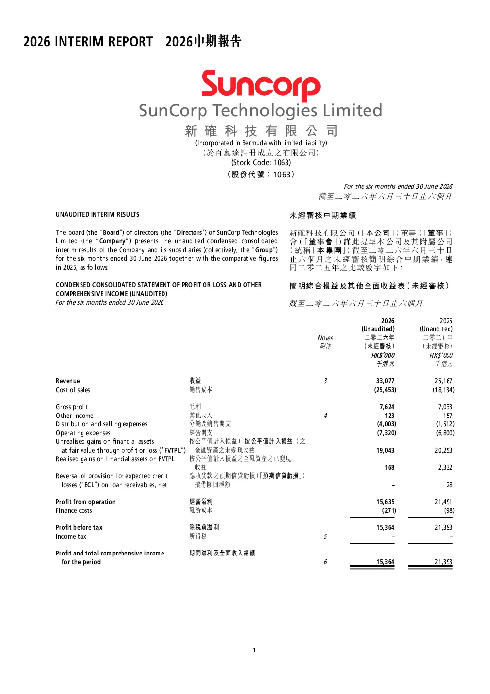 新确科技2026中期报告