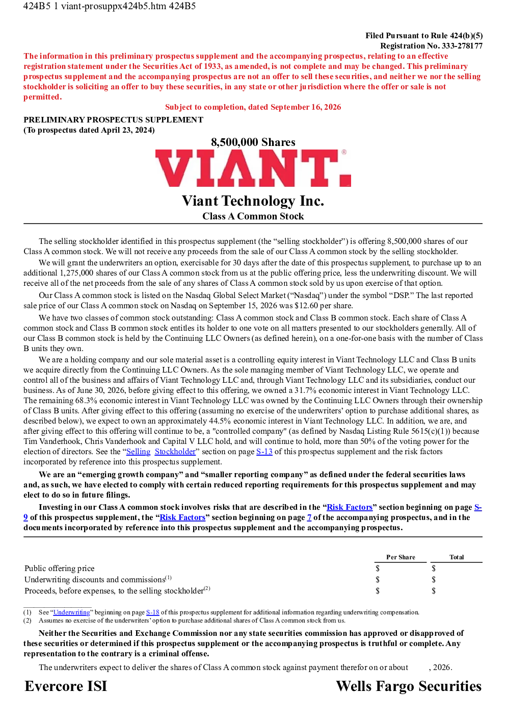 Viant Technology Inc-A美股招股说明书(2026-09-16版)