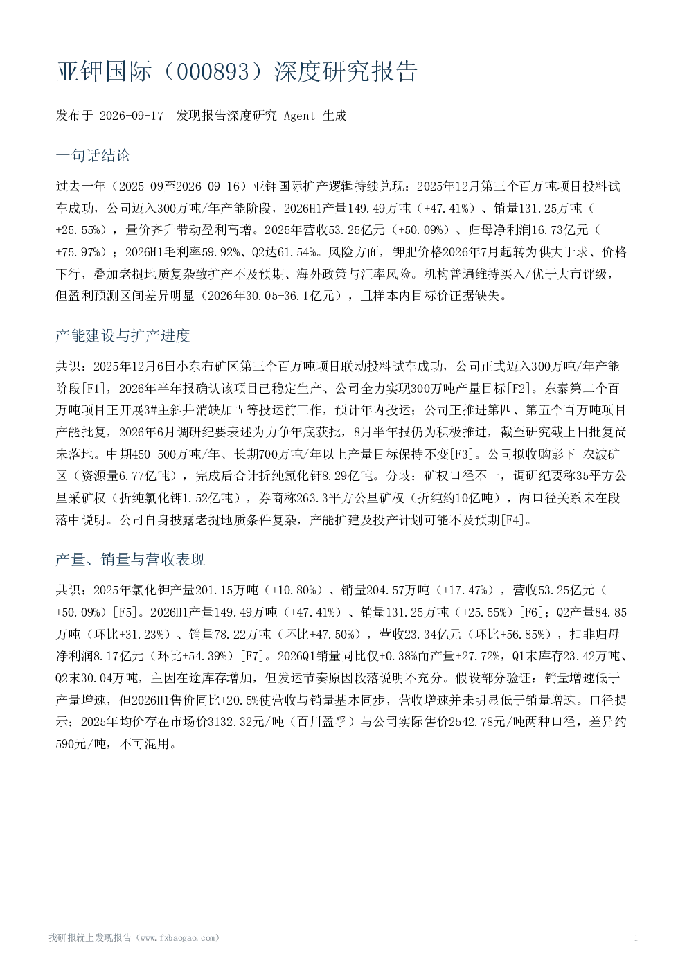 亚钾国际（000893）深度研究报告