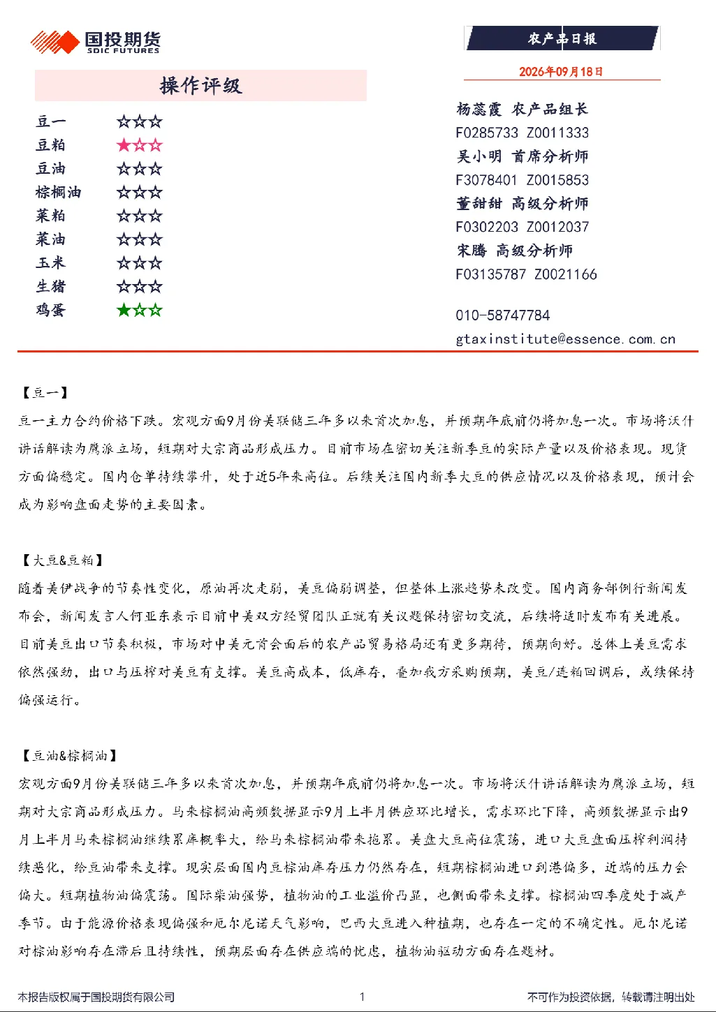农产品日报