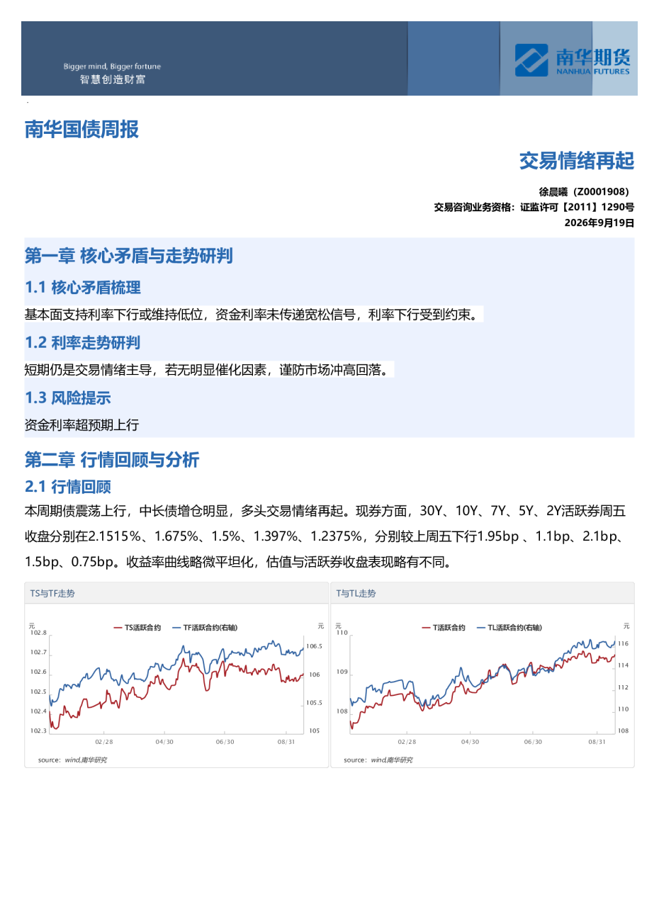 国债周报：交易情绪再起