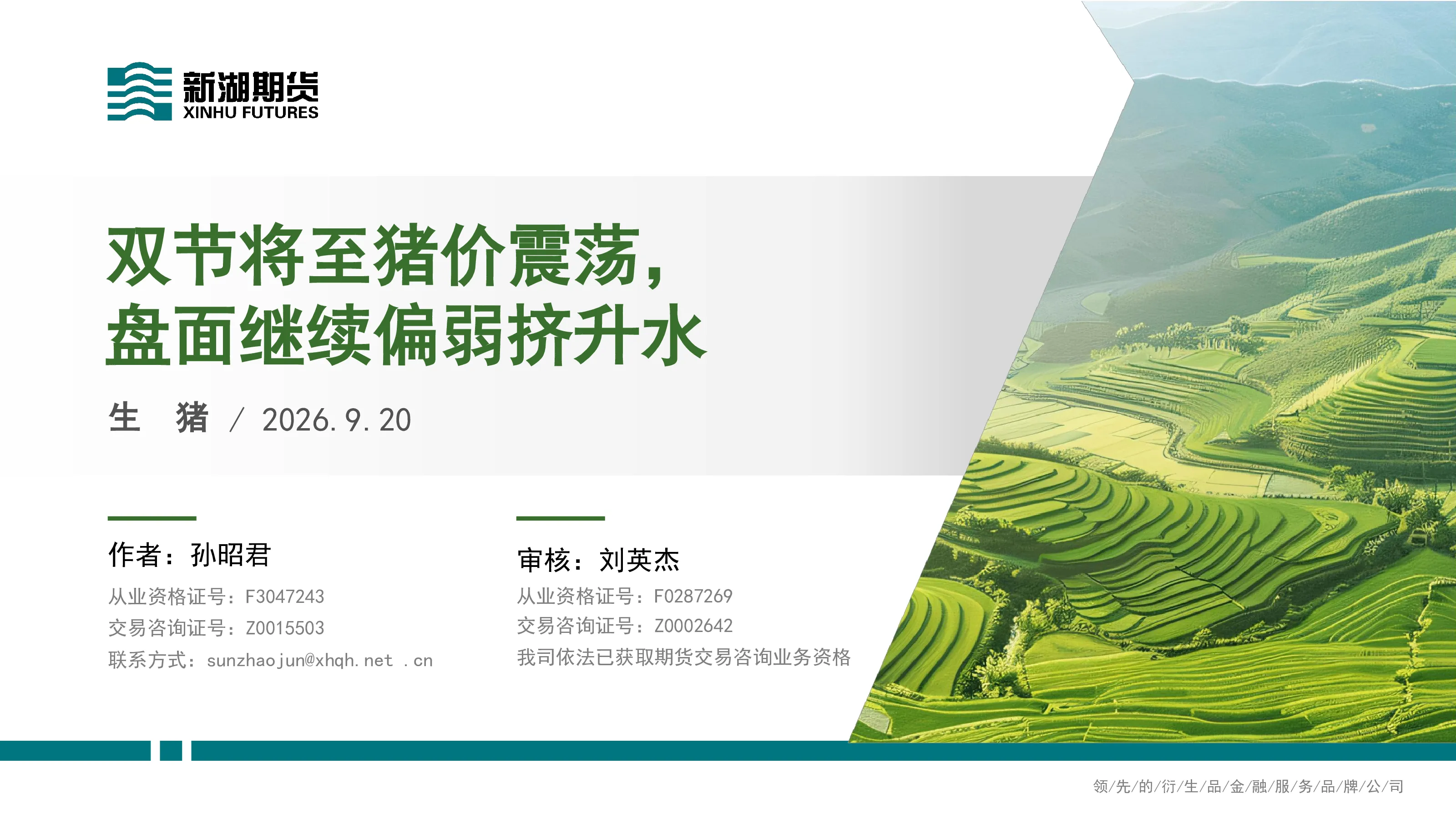 生猪：双节将至猪价震荡，盘面继续偏弱挤升水