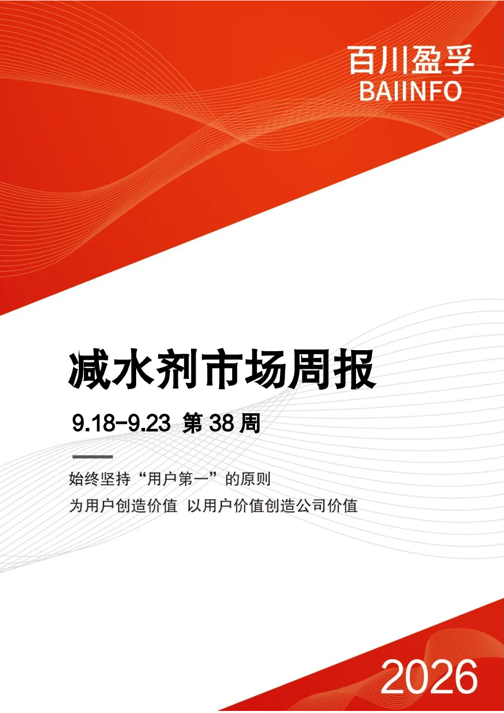 减水剂市场周报第38周