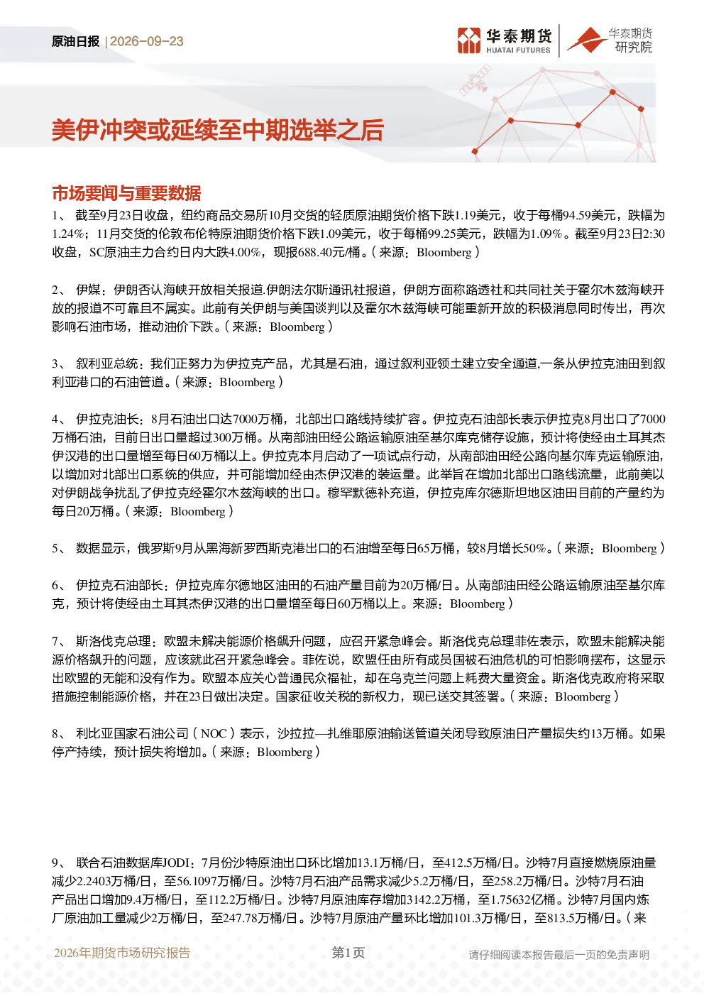 原油日报：美伊冲突或延续至中期选举之后