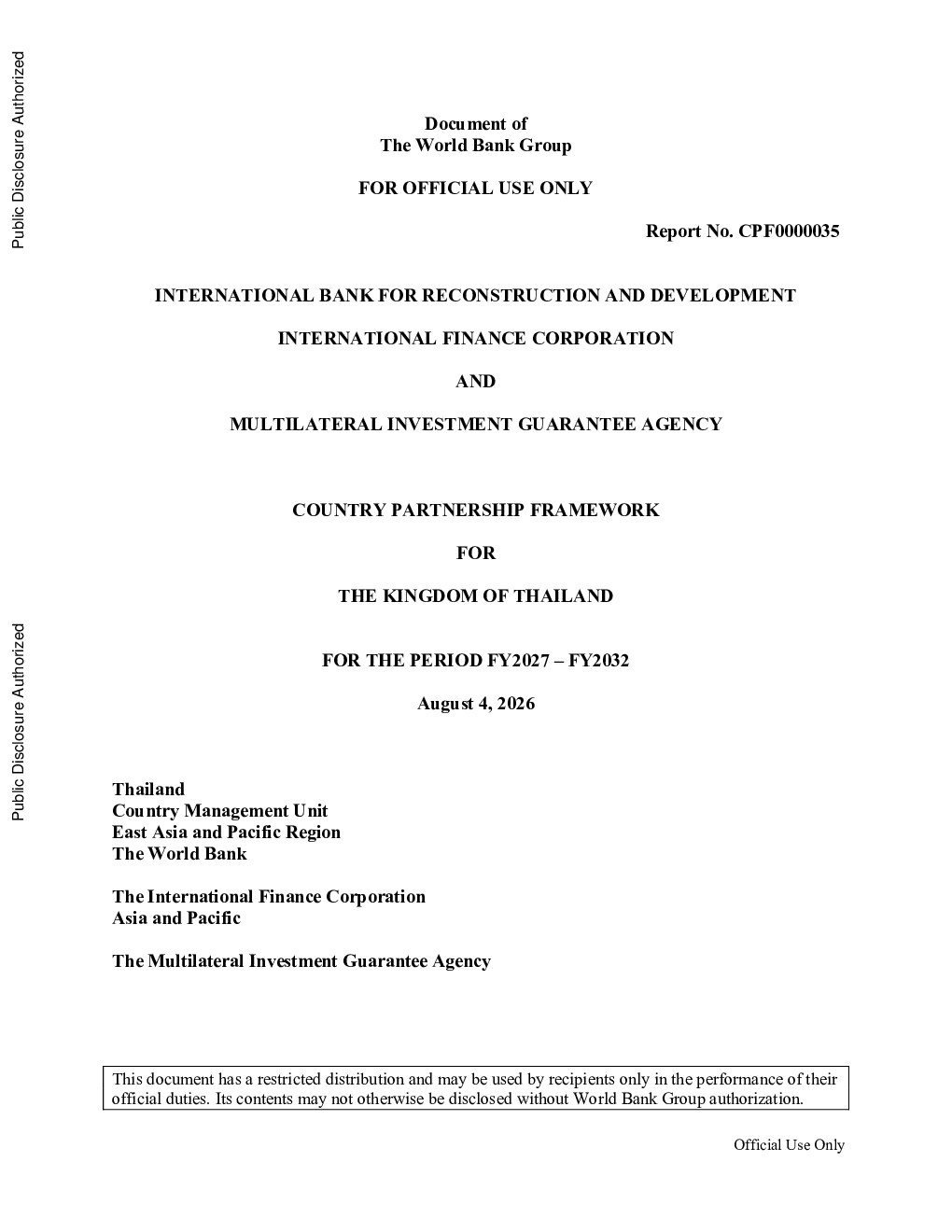 2027-2032财年泰国国家伙伴关系框架