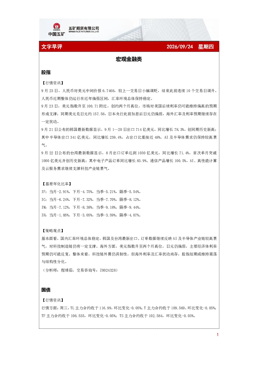文字早评