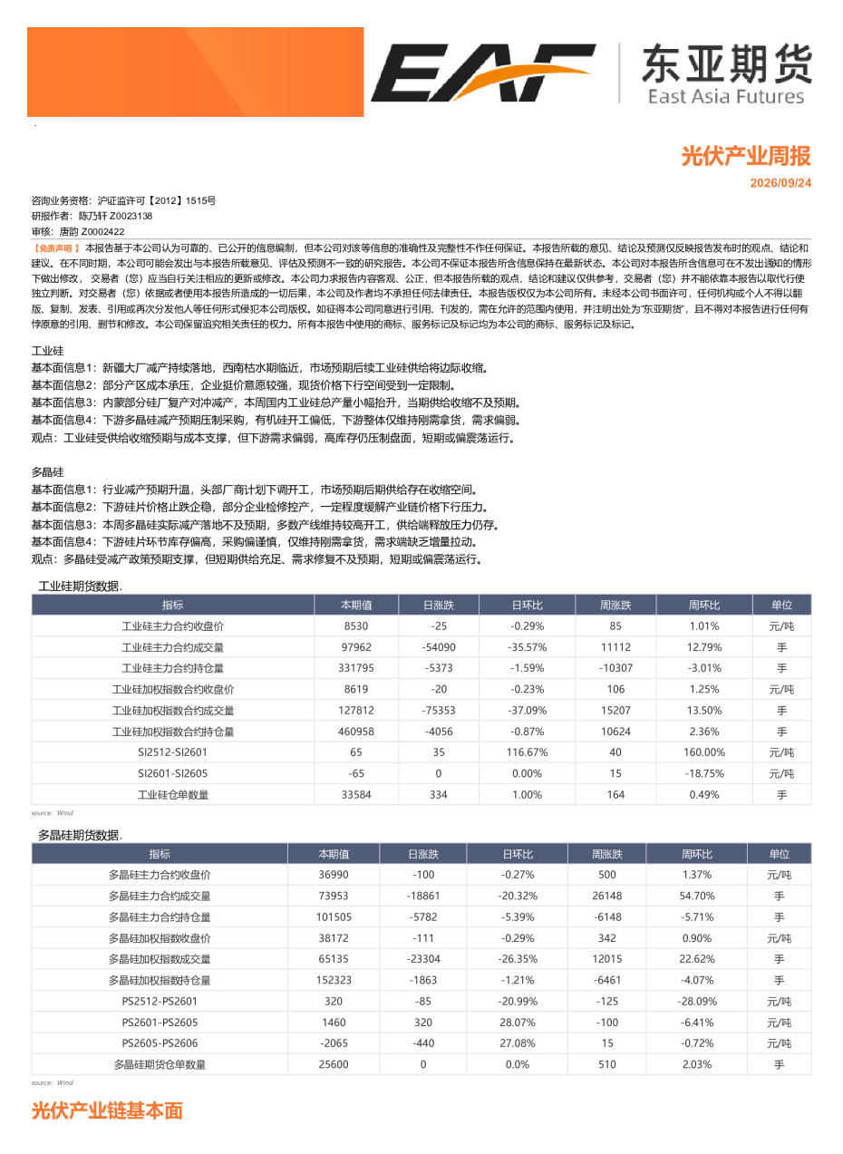 光伏产业周报