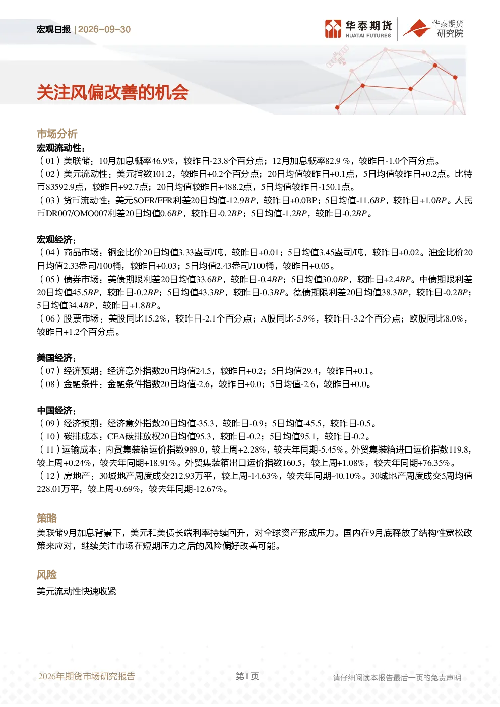 宏观日报：关注风偏改善的机会