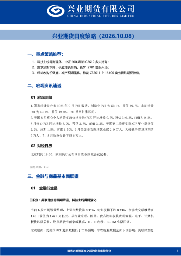 日度策略