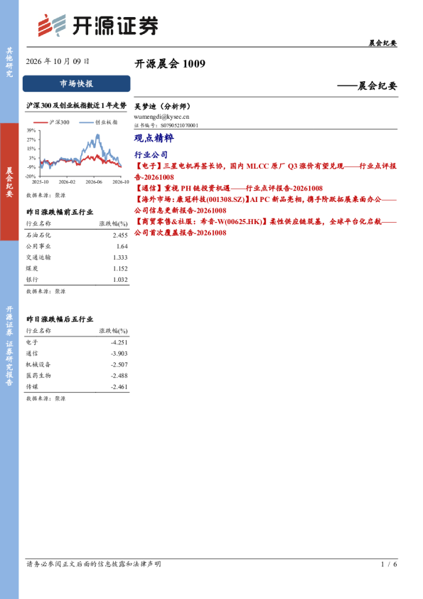 开源晨会