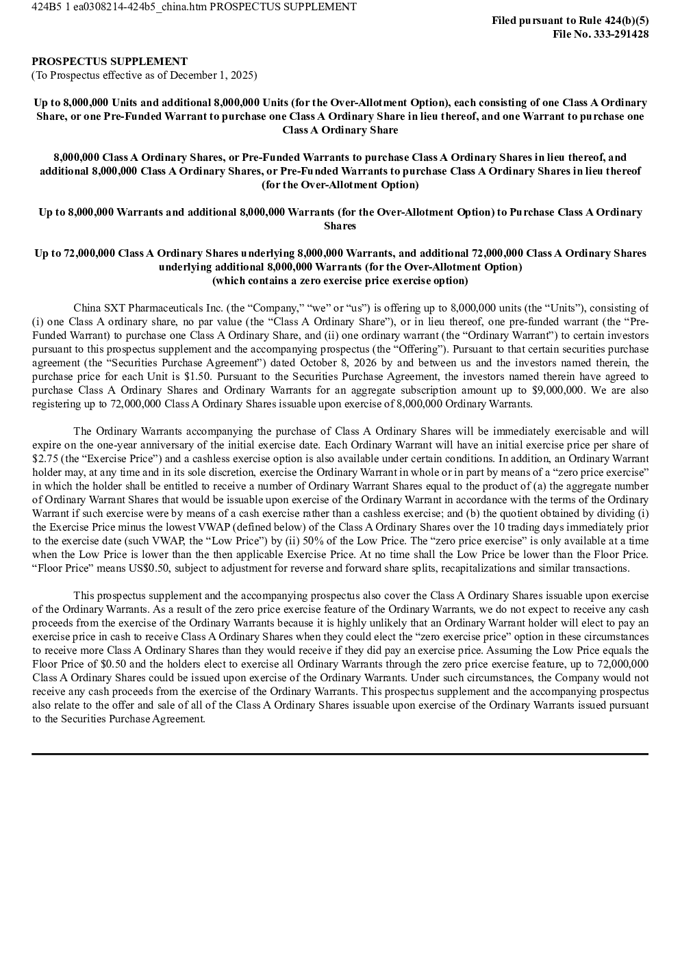 苏轩堂美股招股说明书(2026-10-09版)