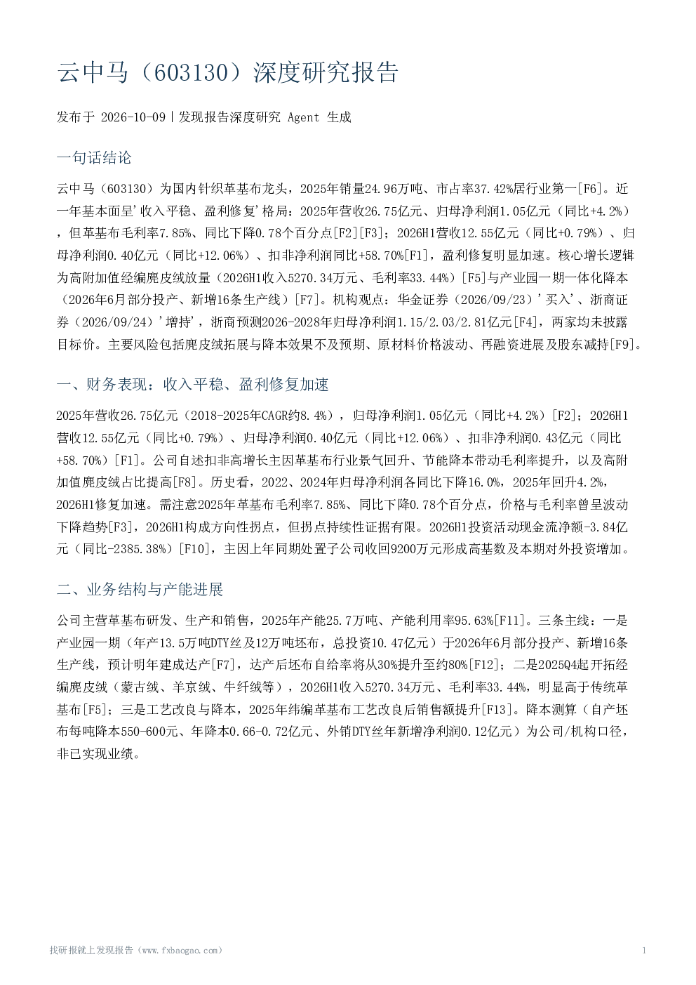 云中马（603130）深度研究报告