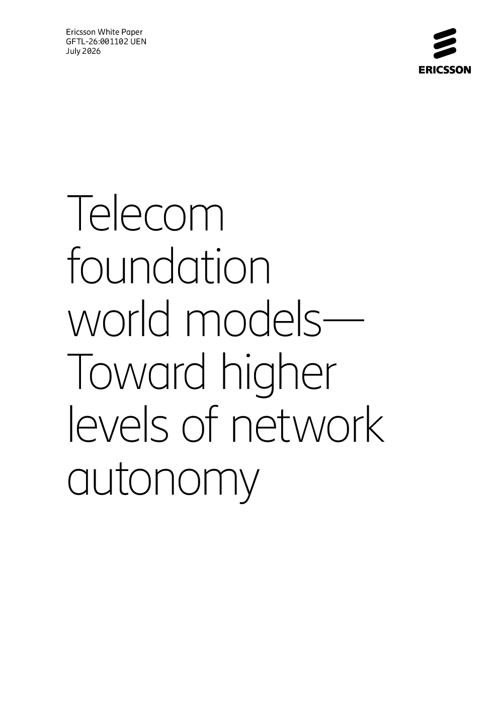 电信基础世界模型：迈向更高水平的网络自治