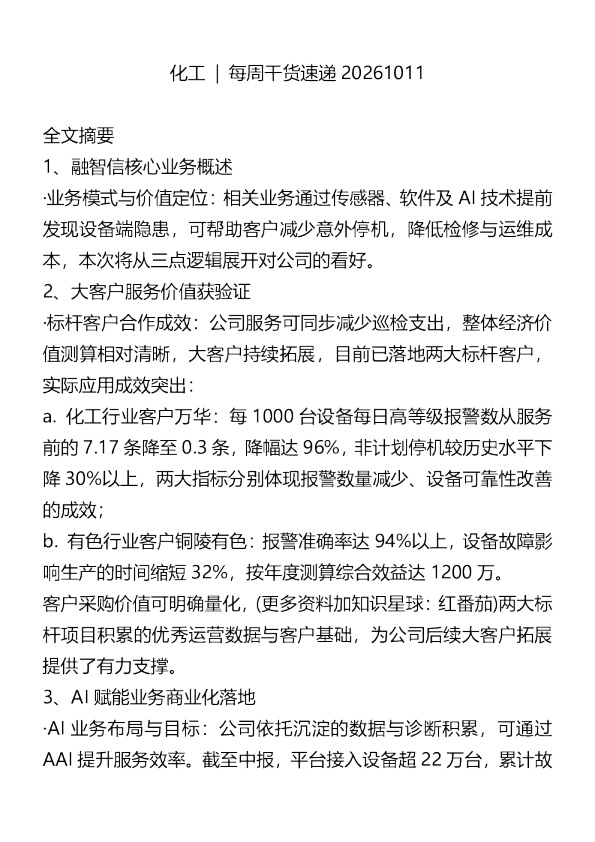 化工每周干货速递20261011