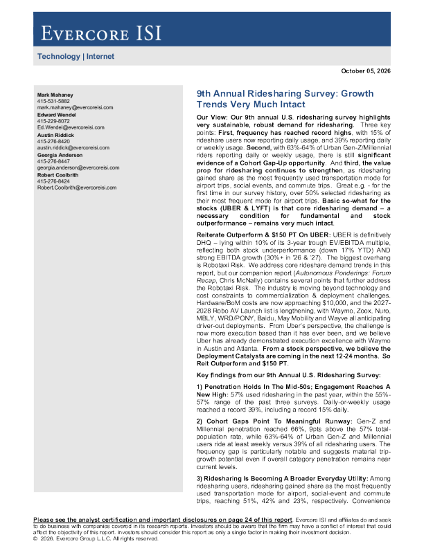 第9次美国网约车年度调查：增长趋势基本完好