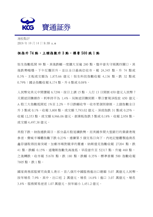 港股点评