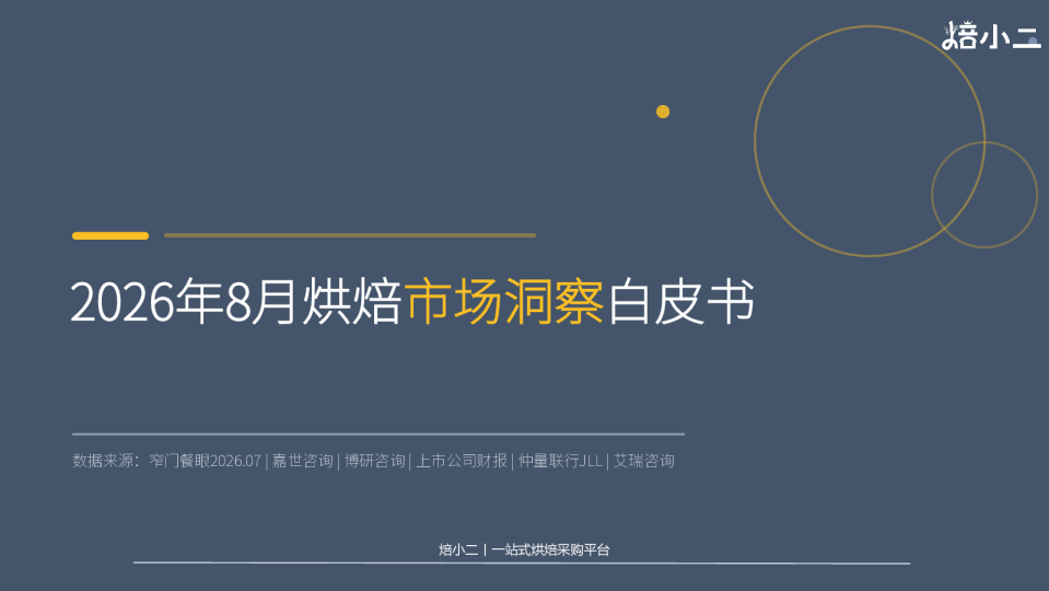 2026年8月烘焙市场洞察白皮书