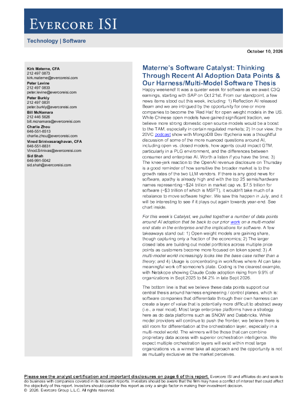 Materne的软件催化剂：通过近期AI应用数据点思考我们的多模型软件论点