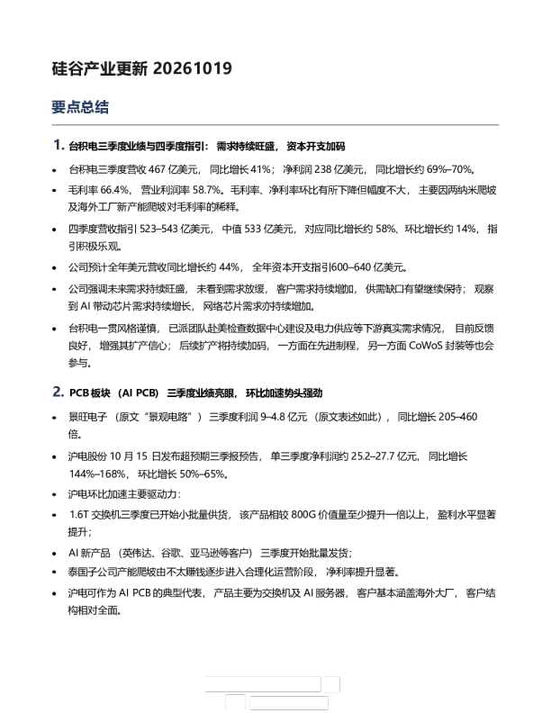 硅谷产业更新：半导体及AI PCB行业动态