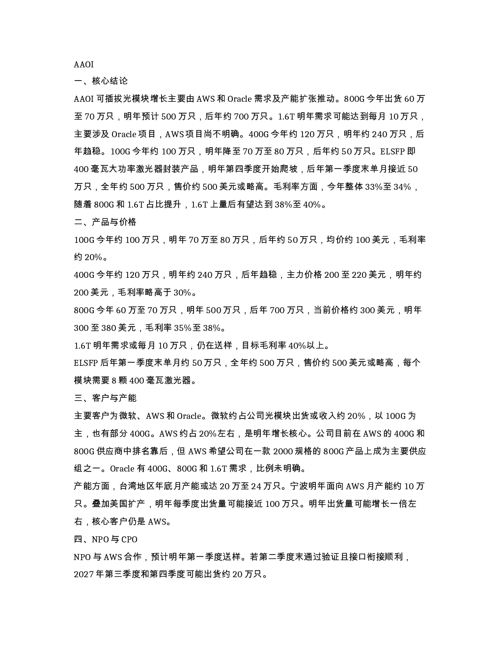 AAOI