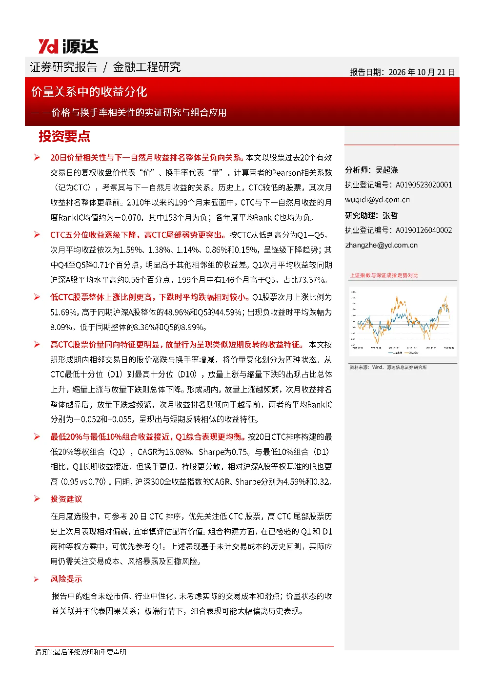 价格与换手率相关性的实证研究与组合应用：价量关系中的收益分化