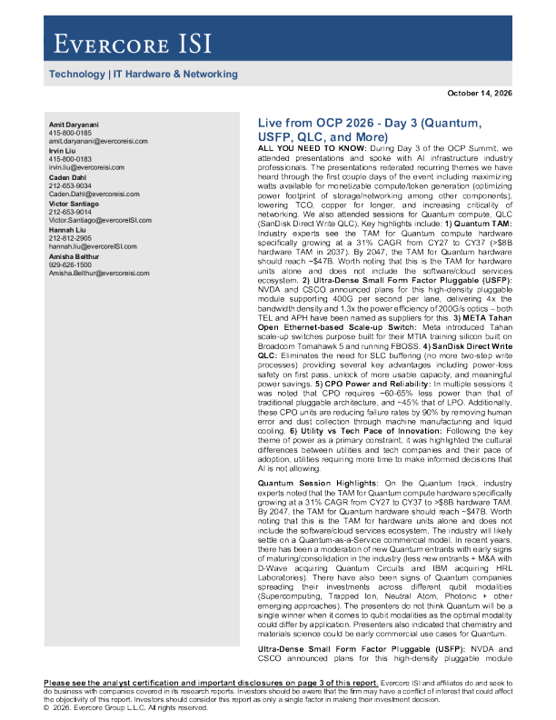 OCP 2026第3天现场直播（量子、USFP、QLC及更多）