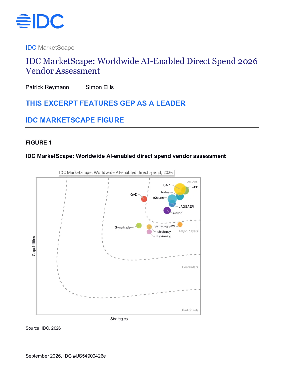 
IDC MarketScape 2026 人工智能直接支出