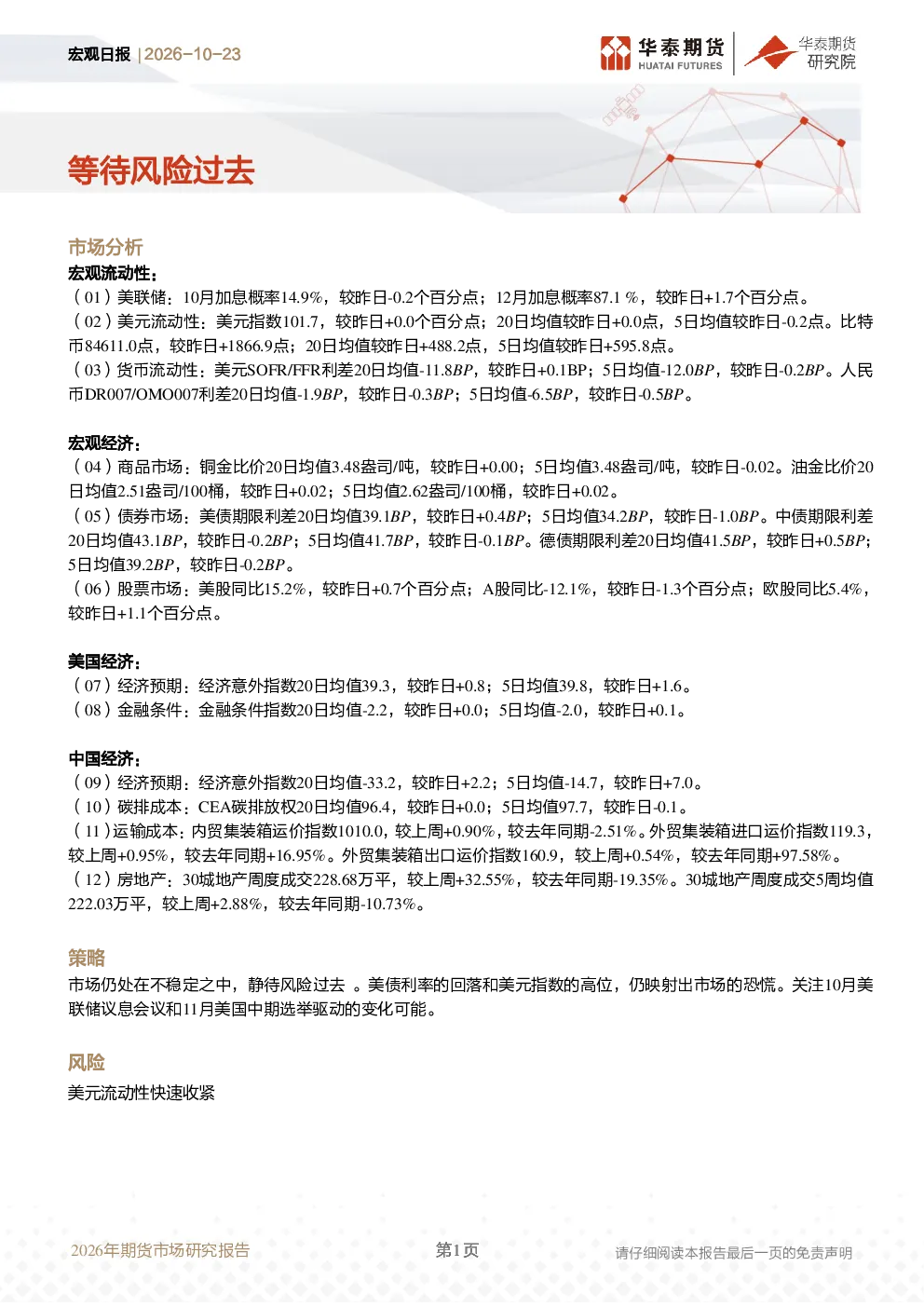 宏观日报：等待风险过去