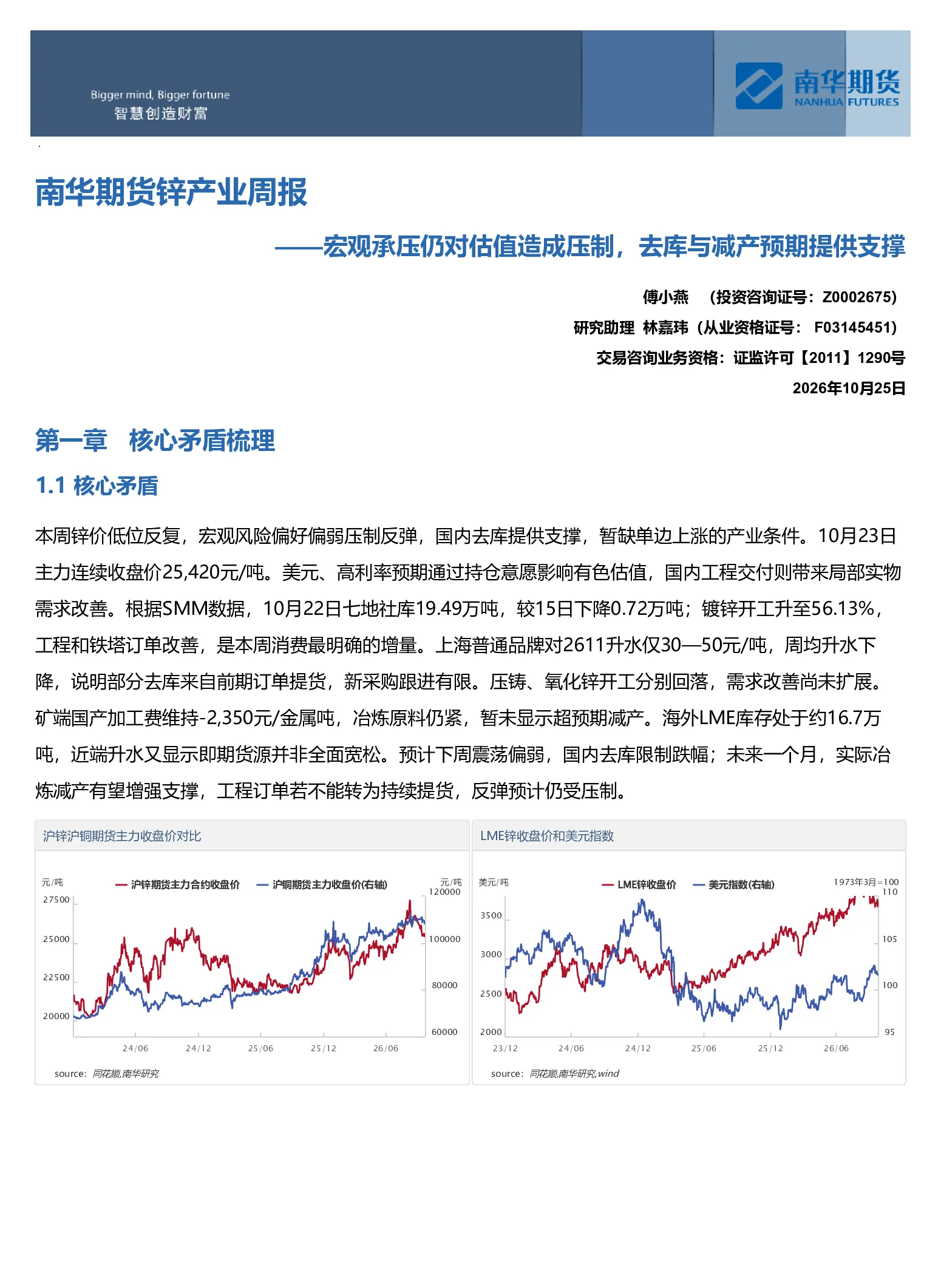 南华期货锌产业周报：宏观承压仍对估值造成压制 去库与减产预期提供支撑