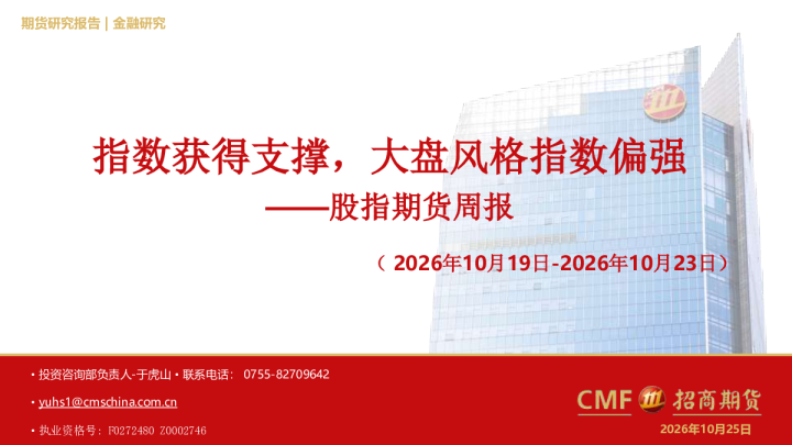 股指期货周报：指数获得支撑，大盘风格指数偏强