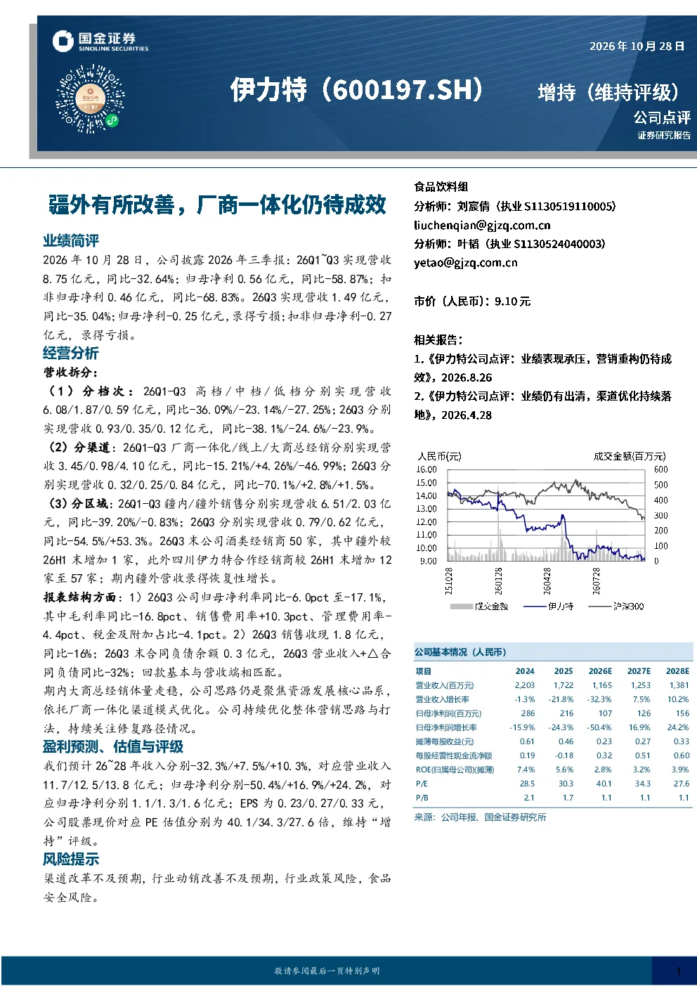 疆外有所改善，厂商一体化仍待成效