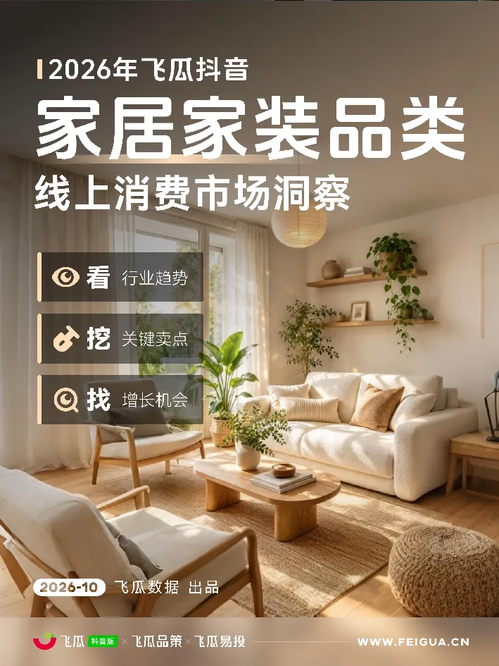 【飞瓜数据】2026年飞瓜抖音家居家装品类线上消费市场洞察