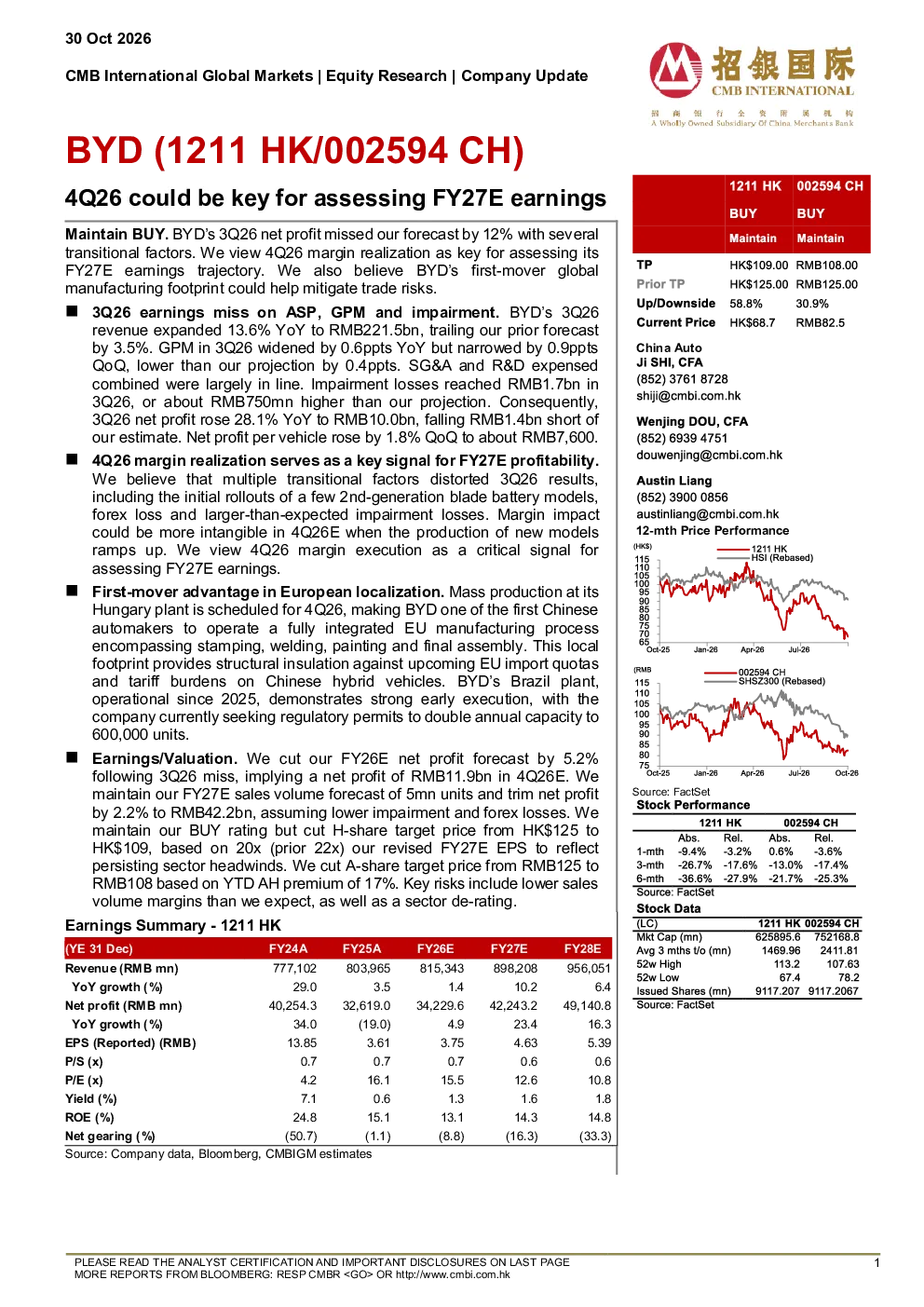 4Q26 could be key for assessing FY27E earnings