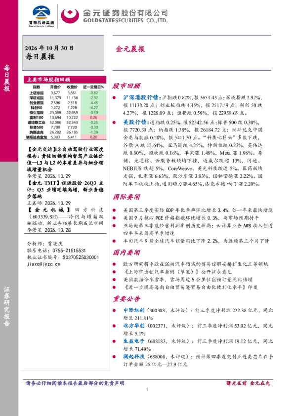 金元晨报